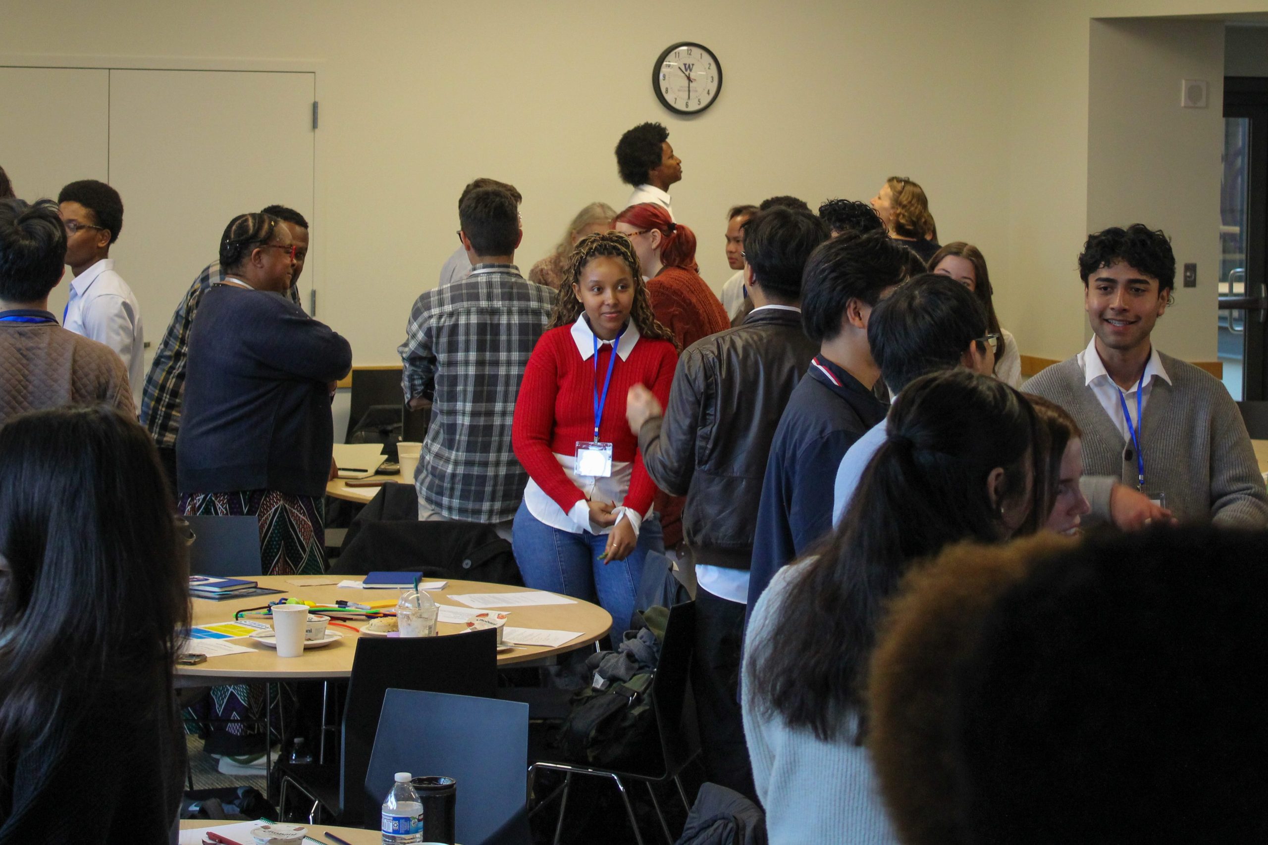STEM Leadership Collective students networking with eachother.